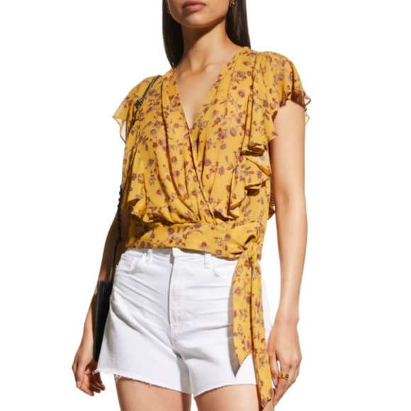 PAIGE Trista Floral Wrap Blouse - Picture 4 of 4
